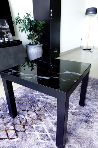 IKEA Small Marble-Effect Side Table for Sale