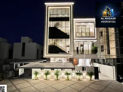 Luxury villa with direct garden views, 6200 sq ft built-up area, two floors and a rooftop, with ele