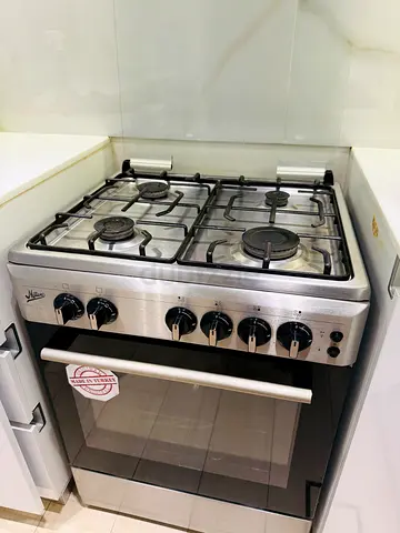 Gas Cooking Range Milton 4 Burner With Oven Silver (60 X 55)