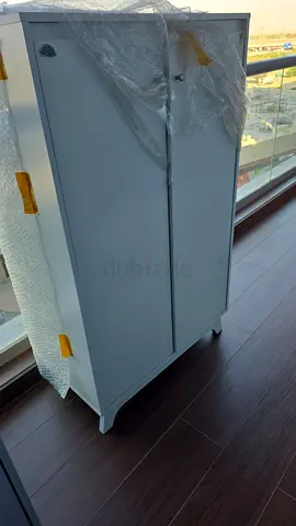 White 2-Door Shoe Cabinet