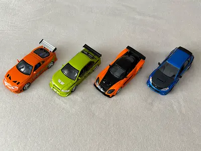 Fast  Furious series Die cast 1:24 cars - set of 4