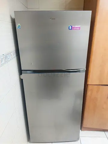 Candy 2-Door Silver Refrigerator - Good Condition
