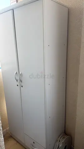 White 2-Door Wardrobe / Armoire - Good Condition
