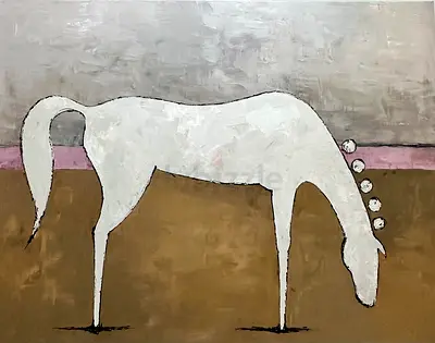 Large Decorative Canvas Painting - Abstract Horse