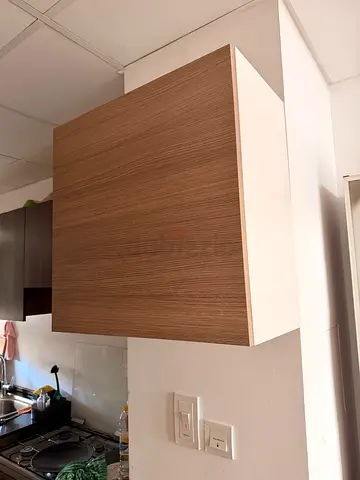 Wall-mounted Wooden Bathroom/Kitchen Cabinet - Light Oak Finish 2 pcs
