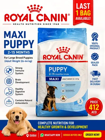 Royal Canin Maxi Puppy 2-15 Months (Large Breed) - Sealed 412 AED Last bag available
