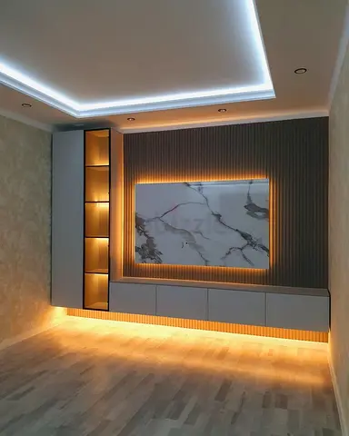 Luxury TV unit wall design