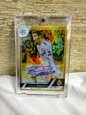 Autumtic Cristiano Ronaldo Signed Trading Card (Encapsulated) - Rare Collectible