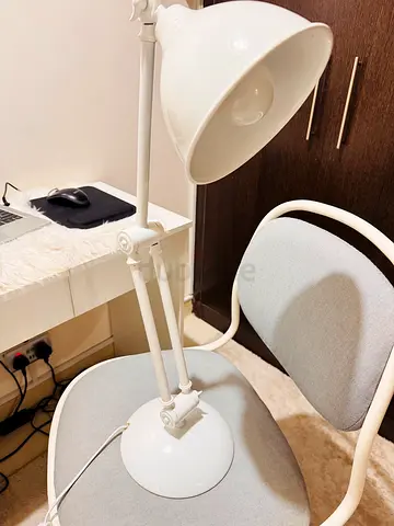 White Adjustable Desk Lamp — Good Condition