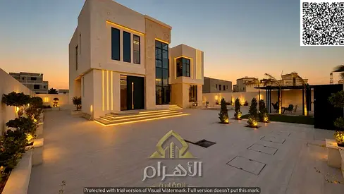 قصر 8500 قدم كامل المرافق والخدمات | تملك فيلا فاخرة بالياسمين عجمان | 6 غرف ماستر + 3 صالة + مجلس + مسبح | جاهزة للسكن