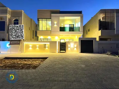Great price: modern 5BR villa with roof , including registration fees, in Al Zahiyah, Freehold . Bank financing.