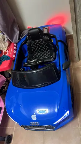 Blue Audi-style Electric Ride-on Car for Kids — Good Condition
