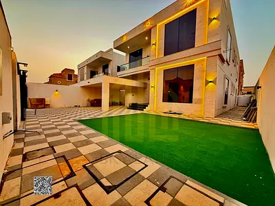 Modern villa design, 5000 sq m, close to the mosque and main street, price includes air conditioning, negotiable.