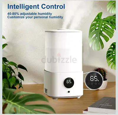 2.5L Ultrasonic Humidifier with 38h Runtime  Auto Shut-Off. Adjustable color.
