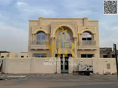 A luxurious corner villa with four facades and a swimming pool in the heart of Al Zahia, priced incl