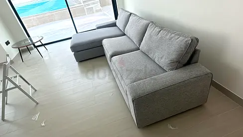 Ikea kivik L shape sofa Gray Light grey L-shaped sofa with chaise - good condition