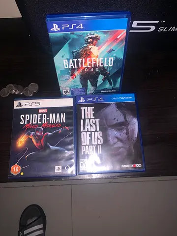 PS4 / PS5 Games Bundle: Battlefield V, The Last of Us Part II, Spider-Man Miles Morales