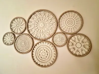 BRAND NEW Macrame Crochet Wall Hanging 125cm Height X 140 cm Width