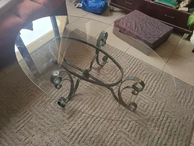 3 piece glass table set