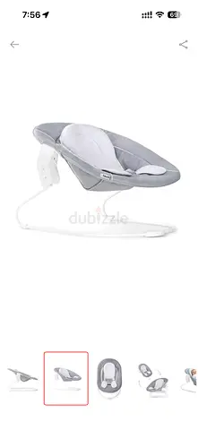 Lightweight Baby Rocker/Bouncer Seat - Grey