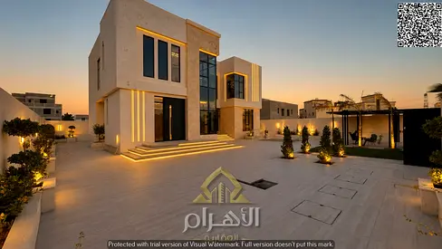 قصر 8500 قدم كامل المرافق والخدمات | تملك فيلا فاخرة بالياسمين عجمان | 6 غرف ماستر + 3 صالة + مجلس + مسبح | جاهزة للسكن