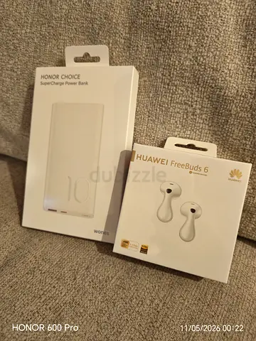 Huawei FreeBuds 6 (sealed) + Honor Choice 10,000mAh Power Bank - Brand New