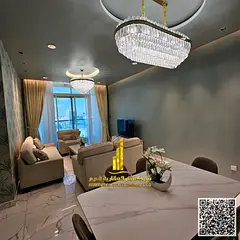 Two-bedroom apartment with a living room, fully furnished with new furniture, available for monthly