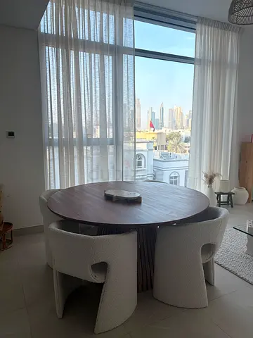 Solid wood dining table up to 6 people
