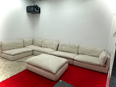 Cratebarrel beige color modular sofa