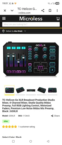 TC-Helicon Go XLR Broadcast Studio Mixer - Used (Good Condition)
