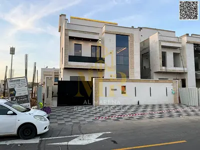 Al Zahia, 5 master bedrooms, living room, majlis, and modern kitchen. Price is negotiable and includes registration and ownership fees.
