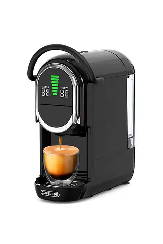Compact Single-Serve Espresso/Capsule Coffee Machine - Black