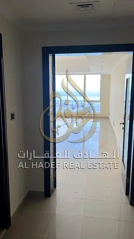 3 bedroom apartment with master maid room in Al Mamzar first line corniche free gym pool parking AC by landlord