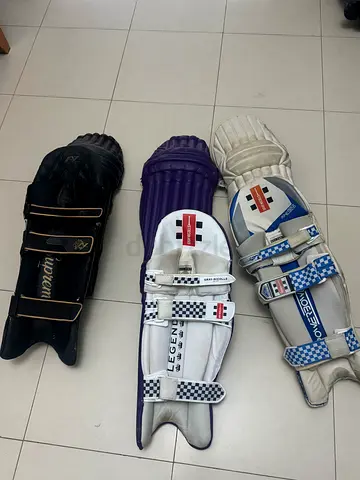 Three Pairs of Used Cricket Batting Pads - LEFT HAND, 150 dhs total for 3 pads