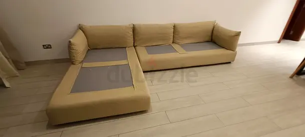 In great condition Marina home Feather filled L Shape Sofa