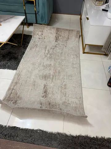 Light Beige Modern Runner Rug — Good Condition