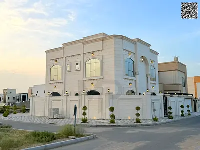 Luxury villa for sale in Al Alia, Ajman – including water, electricity, and air conditioning – exceptional location near Sheikh Mohammed Bin Zayed Roa