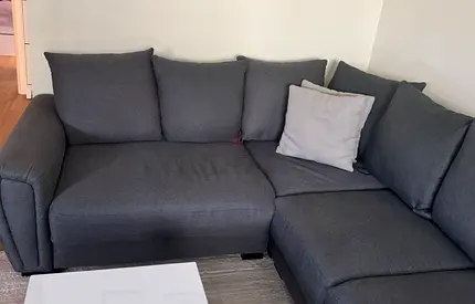 Dark grey 3-seater sectional sofa with chaise - good condition