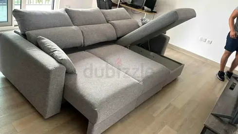 Ikea Eskelstuna L shape sofa bed Gray