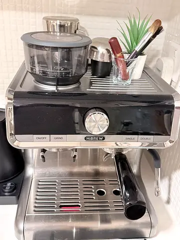 Used HiBREW Espresso Machine with Portafilter and Milk Frother - Good Condition