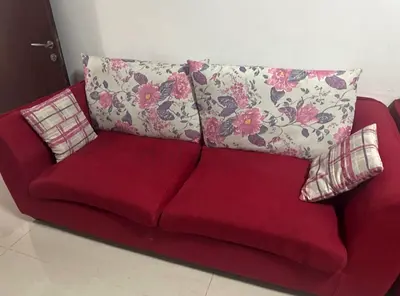 Red 6 seater sofa