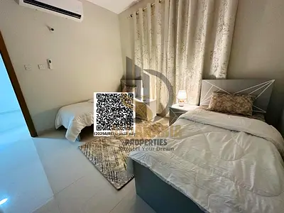 🏢 شقة غرفتين وصالة للإيجار الشهري في بناية شهد