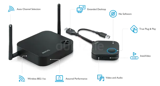 BenQ Wireless Presentation Adapter / Screen Sharing Kit (Wi-Fi HDMI dongle + hub)