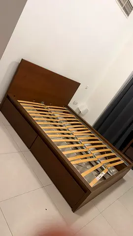 Queen size Wooden Bed Frame with Storage - Good Condition queen size