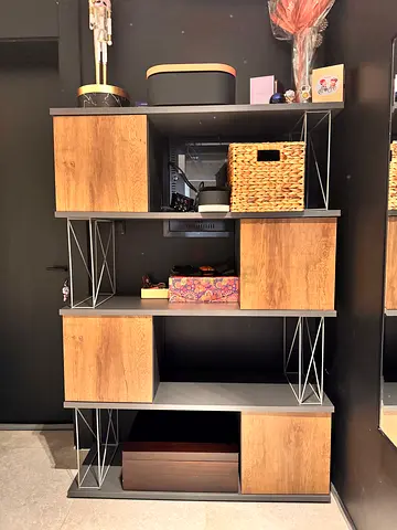 Modern Shelving Unit / Bookcase – 174 cm – Industrial Style