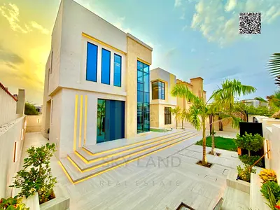 A golden opportunity! A luxurious 6-bedroom villa with a spacious yard in Al Yasmin, including water, electricity, and air conditioning.
