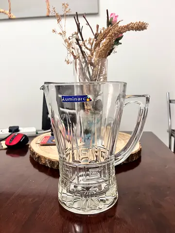 Clear Luminarc Glass Pitcher / Water Jug - can be used as vase for flowers also