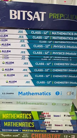 Set of Class 12 JEE/CBSE Mathematics, Physics  Chemistry Textbooks (Allen, BITSAT, RD Sharma)
