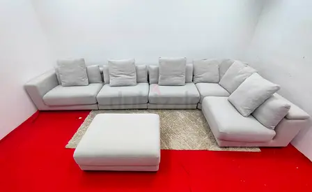 Off white color chattels and more brand olta samoa modular sofa