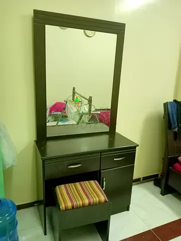 Dresser with big storage table and stool barely used.